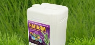 Instruktioner för användning av herbiciden Napalm, säkerhetsåtgärder och analoger