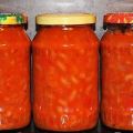 Recepten voor het inblikken van bonen in tomaat voor de winter zoals in de winkel