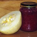 Recept för marinering av zucchini med rödbetor för vintern