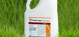 Instruktioner för användning av fungicid Amistar Extra och metod för beredning av lösningen