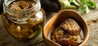 De bästa och läckraste recepten för matlagning av inlagd aubergine för vintern i burkar