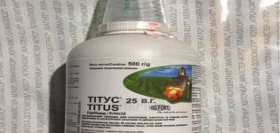 Instructions pour l'utilisation de l'herbicide Titus et taux de consommation