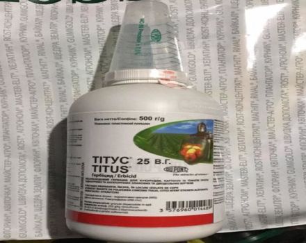 Herbicido „Titus“ naudojimo instrukcijos ir vartojimo norma