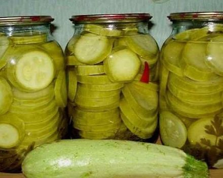 Fyra bästa inlagda zucchini-recept som gurkor för vintern