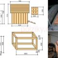 Цртежи за стварање куће за гуске и патке властитим рукама, план оловака