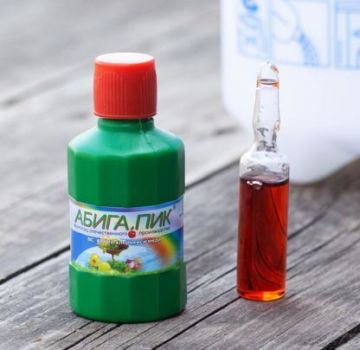 Hướng dẫn sử dụng và thành phần của thuốc diệt nấm Abiga-Peak, liều lượng và các chất tương tự