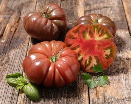 Beschrijving van tomatenras Vrouwelijk aandeel f1, de kenmerken ervan