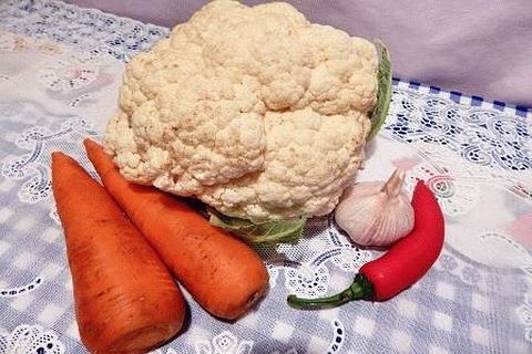 verduras en la mesa