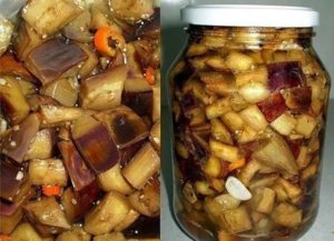 Receptet för att laga mat aubergine som svamp för vintern slicka fingrarna steg för steg