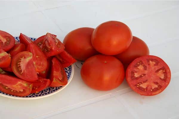 výrez z paradajok