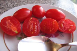 Pomidorų saldainių veislės aprašymas, auginimo ypatybės ir derlius