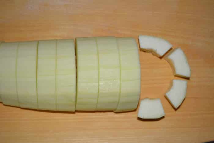 sliced ​​zucchini