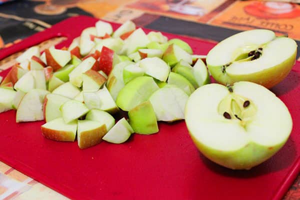 rezané jablká