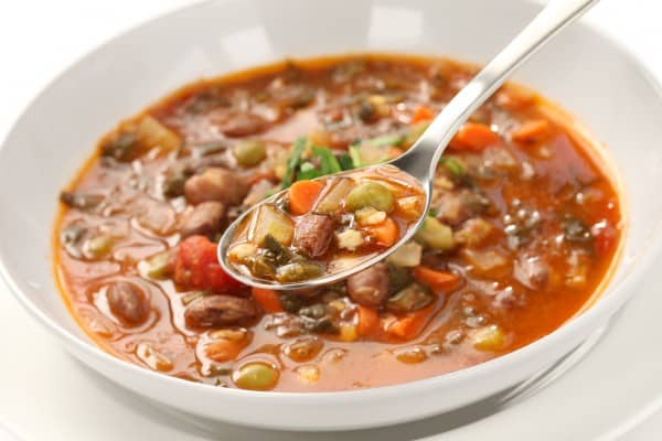 beans with vegetables in a bowl