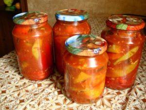 Krok za krokom recept na výrobu papriky v paradajke na zimu