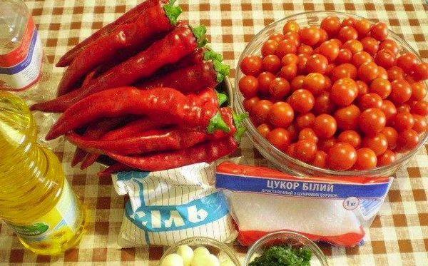 paprika's en tomaten
