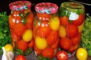 Geriausi sūdytų pomidorų receptai karštu būdu žiemai