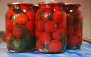 6 step-by-step recipes for pickling tomatoes with garlic inside a tomato for the winter