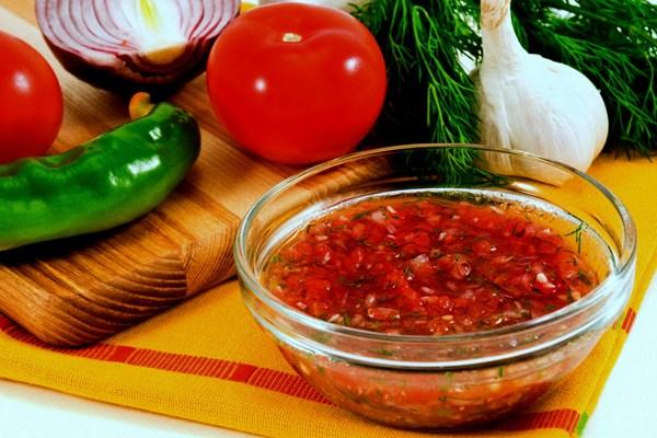 Sauce salsa pour la recette d'hiver