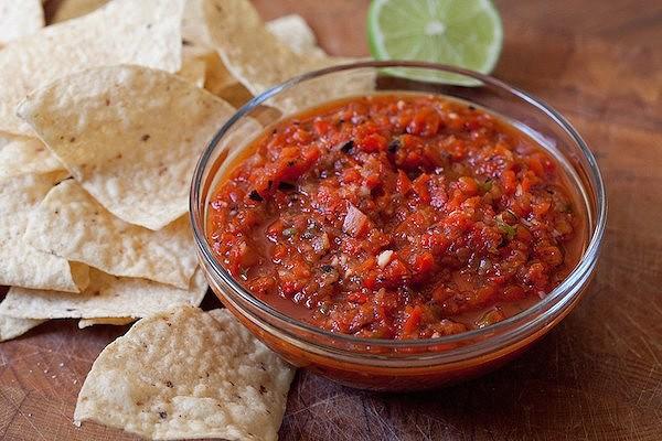 Sauce salsa pour la recette d'hiver