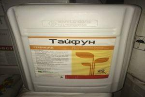 Instruktioner til brug og forbrug af herbicid Typhoon